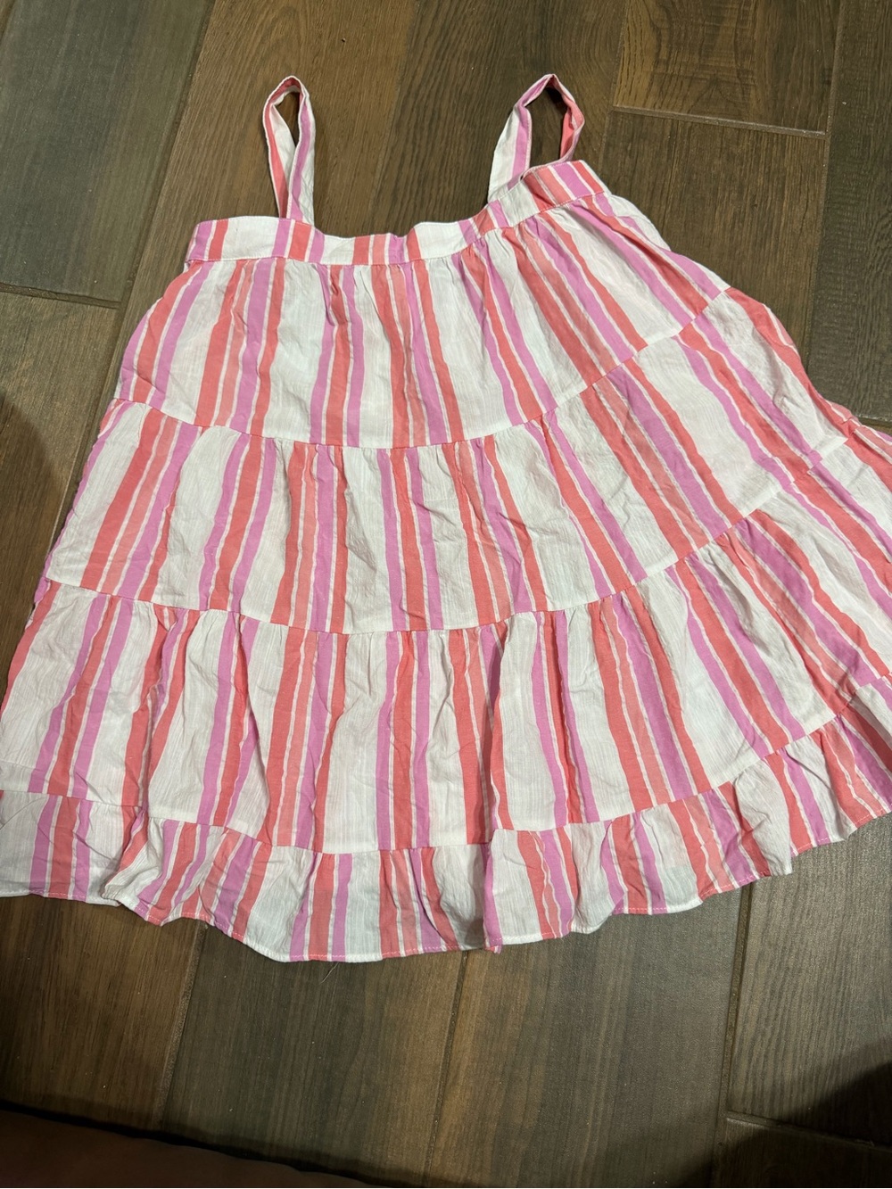 Splendid Pink, Light Pink & White Striped Sundress